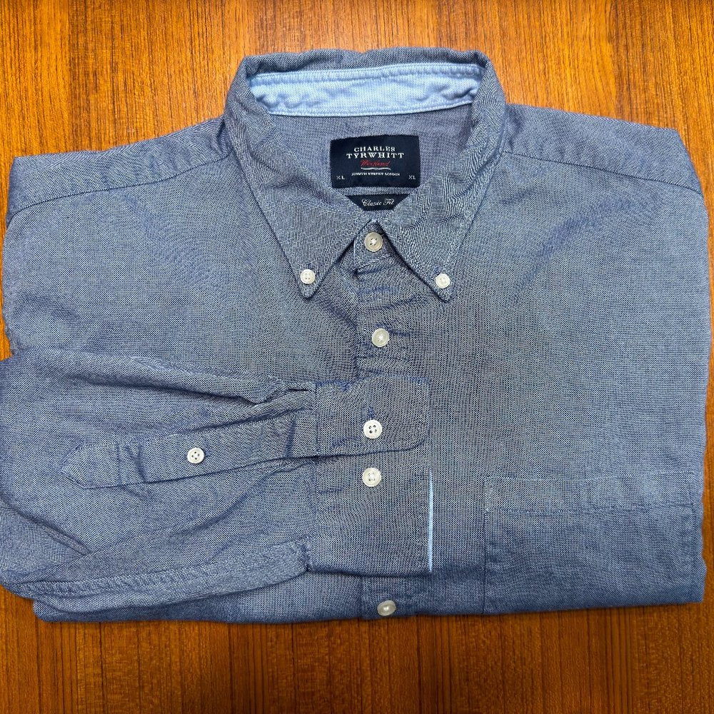 Men's Charles Tyrwhitt XL Classic Fit Weekend Button Down Dress Shirt EUC